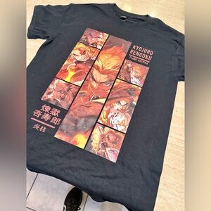 BRAND NEW Black Graphic T-Shirt with Anime Design